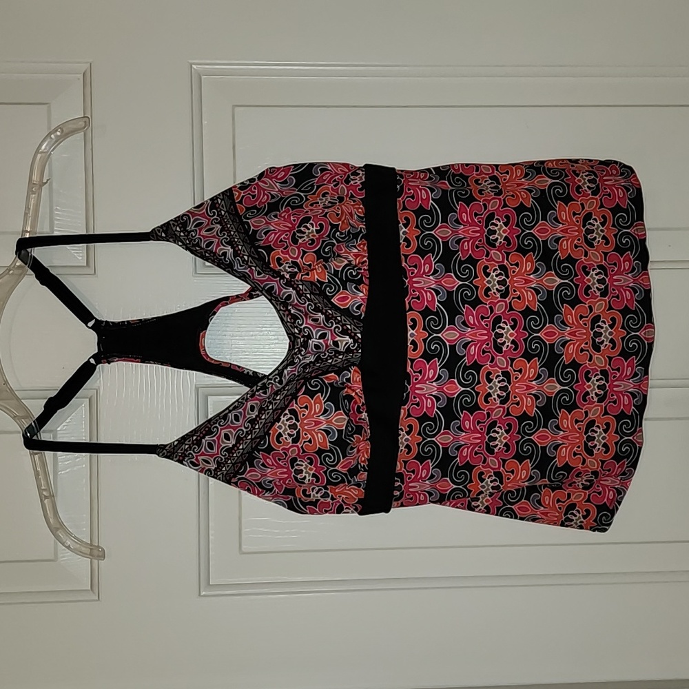 Beach Native Swimsuit Top- Multi Color Print